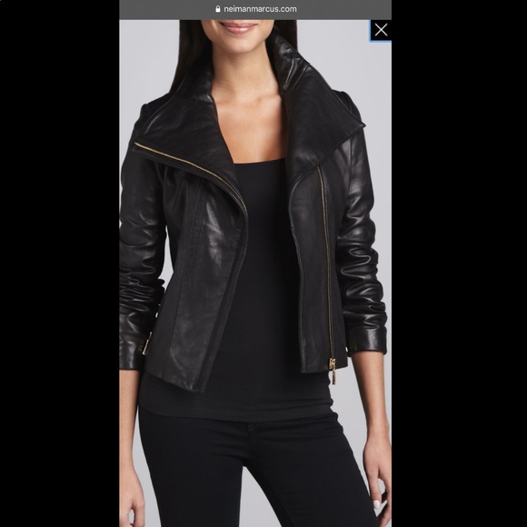 t tahari leather jacket